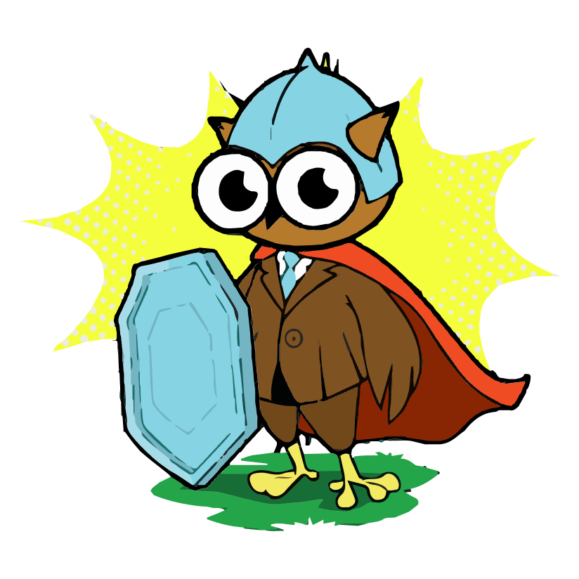 VPN Owl with shield